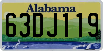 AL license plate 63DJ119
