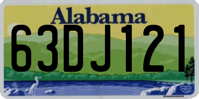 AL license plate 63DJ121