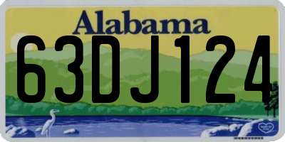 AL license plate 63DJ124