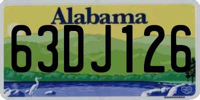 AL license plate 63DJ126