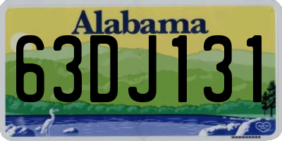 AL license plate 63DJ131