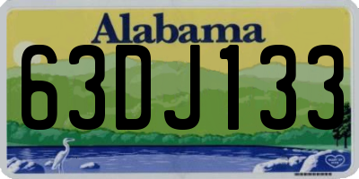 AL license plate 63DJ133