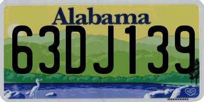 AL license plate 63DJ139