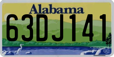 AL license plate 63DJ141