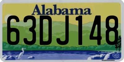 AL license plate 63DJ148