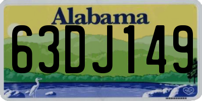 AL license plate 63DJ149