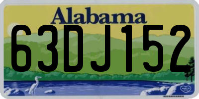 AL license plate 63DJ152