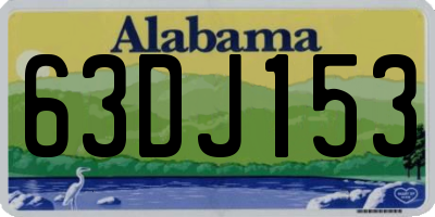 AL license plate 63DJ153
