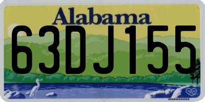 AL license plate 63DJ155