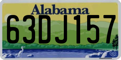 AL license plate 63DJ157