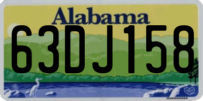 AL license plate 63DJ158