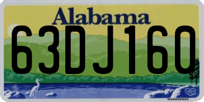 AL license plate 63DJ160