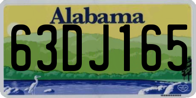 AL license plate 63DJ165