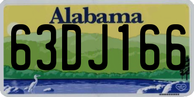 AL license plate 63DJ166