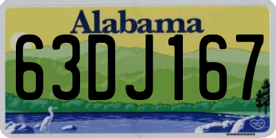 AL license plate 63DJ167
