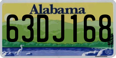 AL license plate 63DJ168