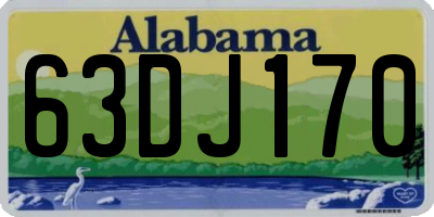 AL license plate 63DJ170