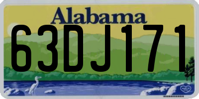AL license plate 63DJ171