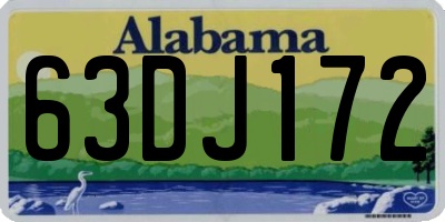 AL license plate 63DJ172