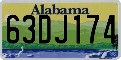 AL license plate 63DJ174
