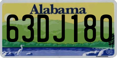 AL license plate 63DJ180