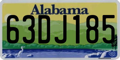 AL license plate 63DJ185