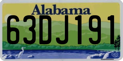 AL license plate 63DJ191