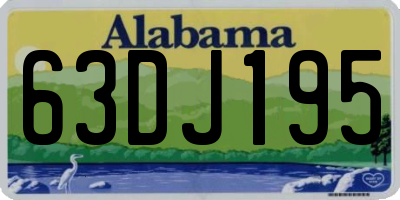 AL license plate 63DJ195