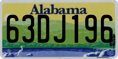 AL license plate 63DJ196