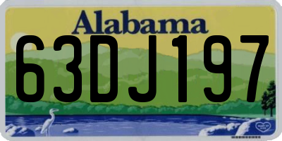 AL license plate 63DJ197