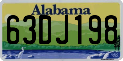 AL license plate 63DJ198