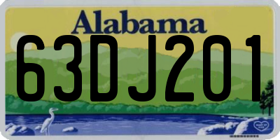 AL license plate 63DJ201