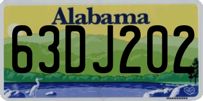 AL license plate 63DJ202