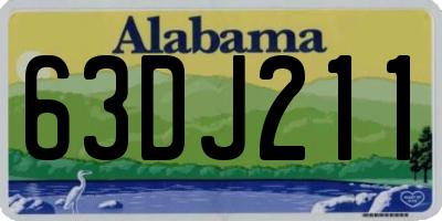 AL license plate 63DJ211