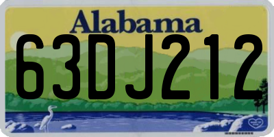 AL license plate 63DJ212
