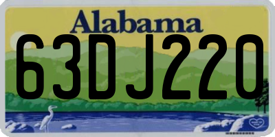 AL license plate 63DJ220