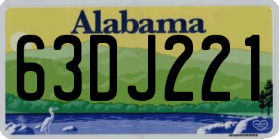 AL license plate 63DJ221
