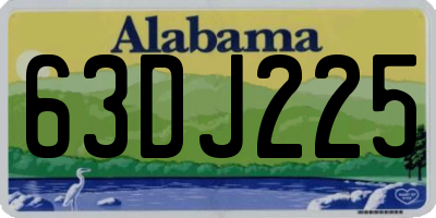 AL license plate 63DJ225