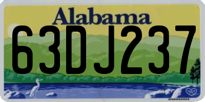 AL license plate 63DJ237