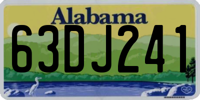 AL license plate 63DJ241