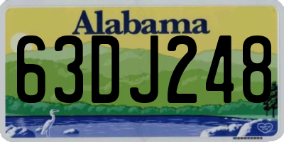 AL license plate 63DJ248
