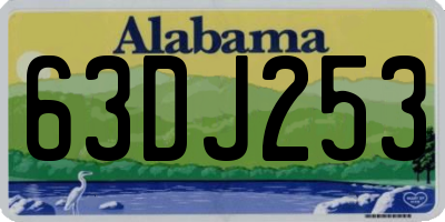 AL license plate 63DJ253
