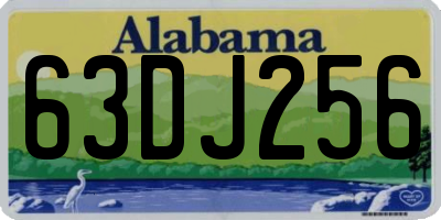 AL license plate 63DJ256