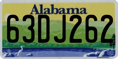 AL license plate 63DJ262