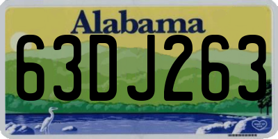 AL license plate 63DJ263