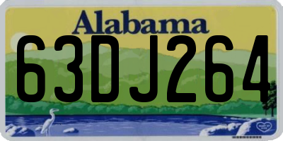 AL license plate 63DJ264