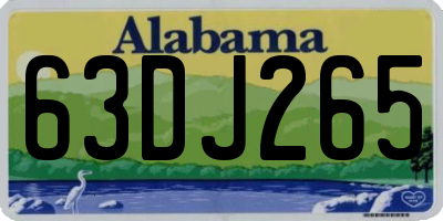 AL license plate 63DJ265