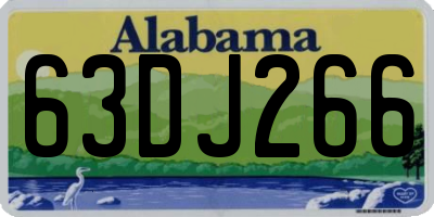 AL license plate 63DJ266