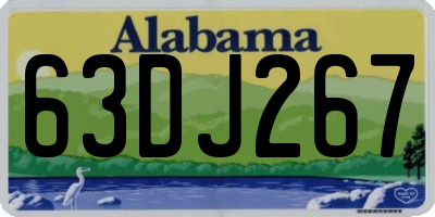 AL license plate 63DJ267
