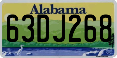 AL license plate 63DJ268
